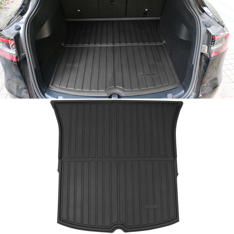 2020-2023 Tesla Model Y Black Trunk Mats Rear Seat Cover Injection TPE