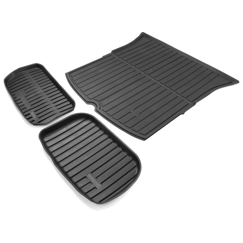 2020-2023 Tesla Model Y Black Trunk Mats Rear Seat Cover Injection TPE