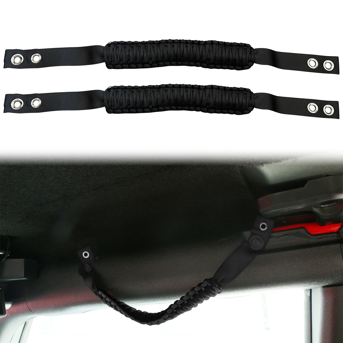 2021-2025 Ford Bronco 2/4Dr 2PC Nylon Roll Bar Grab Handles Grip