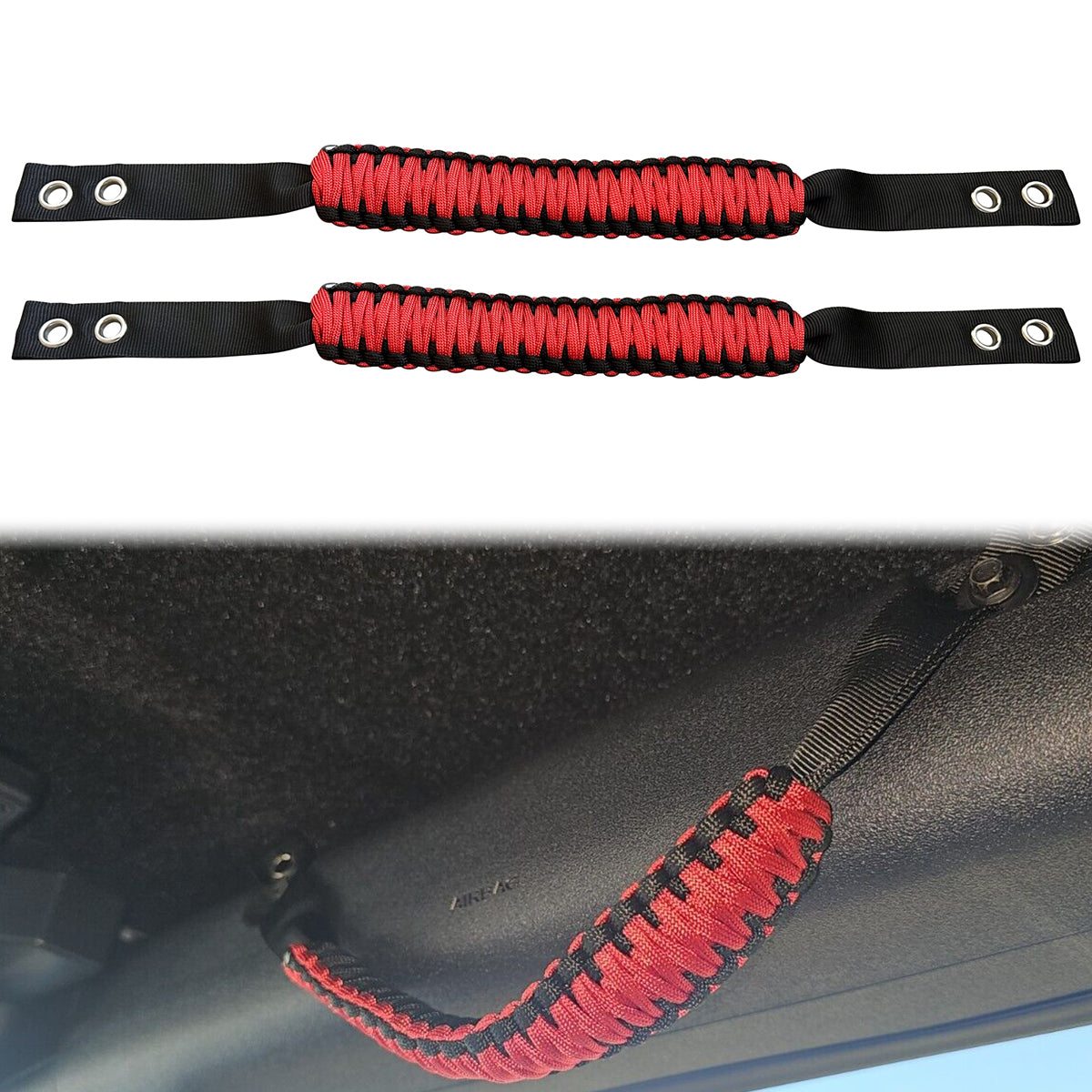 2021-2025 Ford Bronco 2/4Dr 2PC Nylon Roll Bar Grab Handles Grip