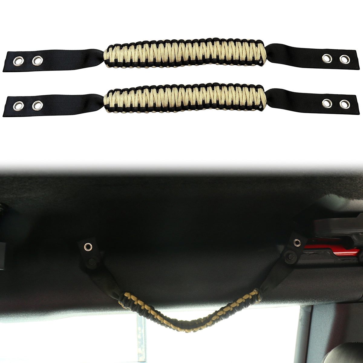 2021-2025 Ford Bronco 2/4Dr 2PC Nylon Roll Bar Grab Handles Grip