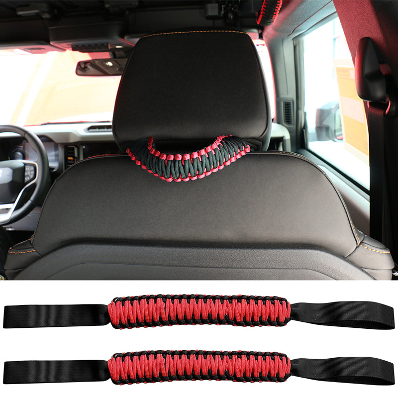 2021-2025 Ford Bronco Headrest Handle + Roll Bar Grab Nylon 4PCS