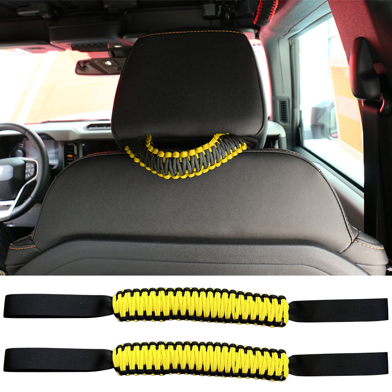 2021-2025 Ford Bronco Headrest Handle + Roll Bar Grab Nylon 4PCS