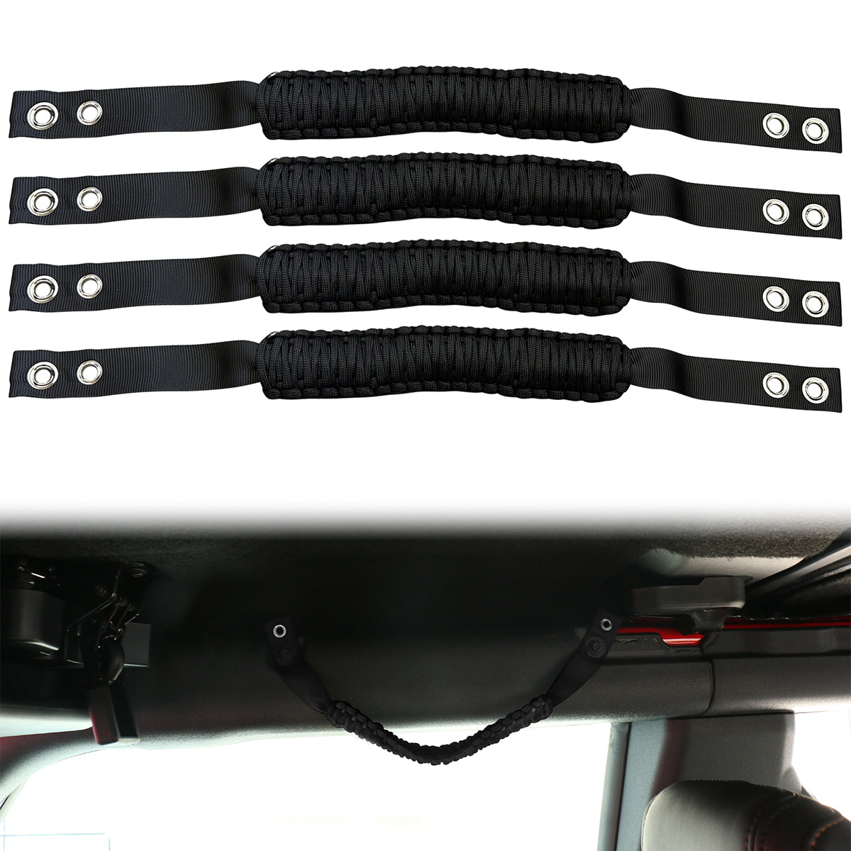 2021-2025 Ford Bronco 2/4Dr 4PCS Nylon Roll Bar Grab Handles Grip