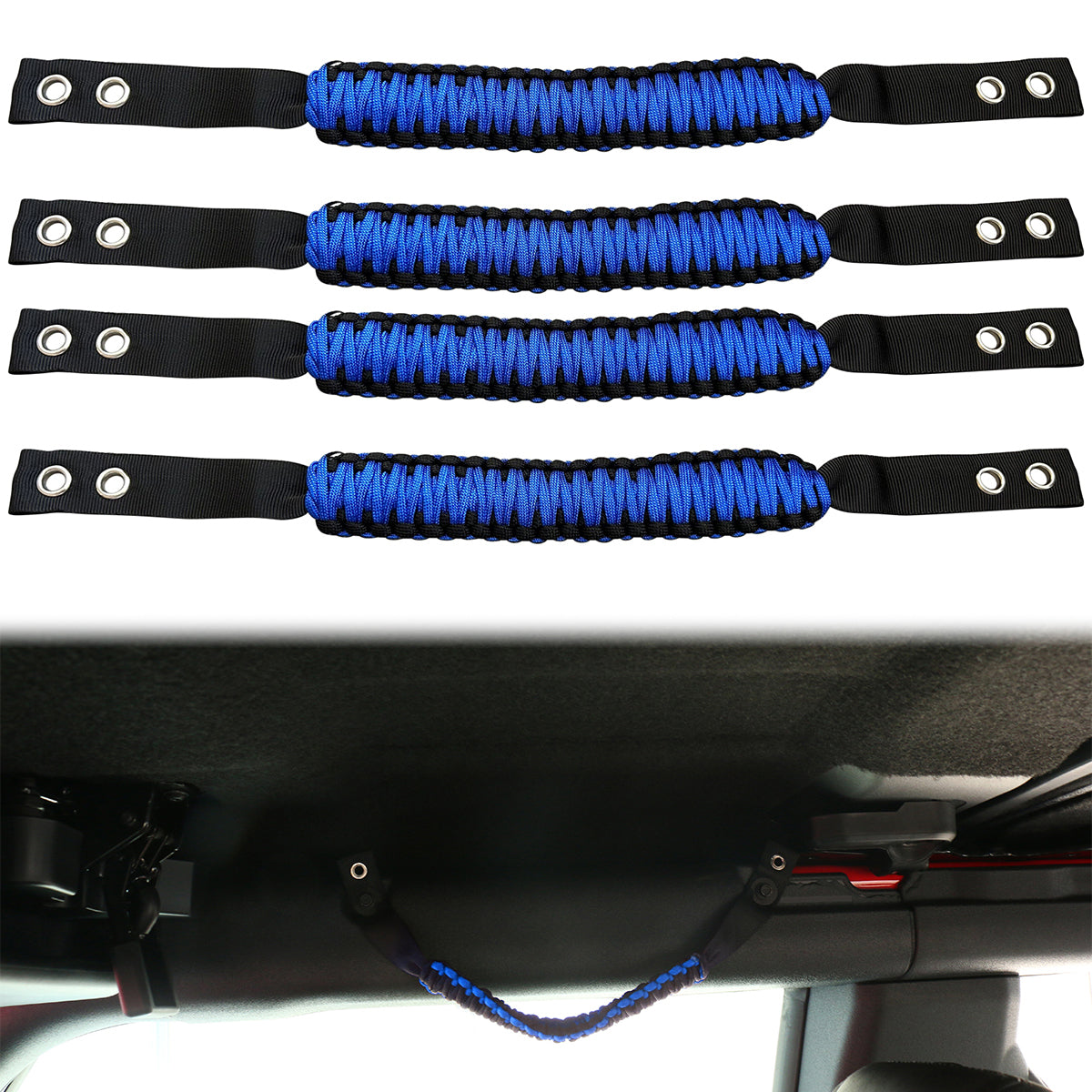 2021-2025 Ford Bronco 2/4Dr 4PCS Nylon Roll Bar Grab Handles Grip