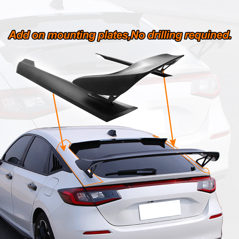 2022-2024 Honda Civic Type R Primer Trunk Spoiler Mounting Plates ABS