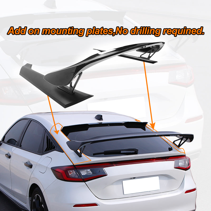 2022-2024 Honda Civic Type R Gloss Trunk Spoiler Mounting Plate ABS