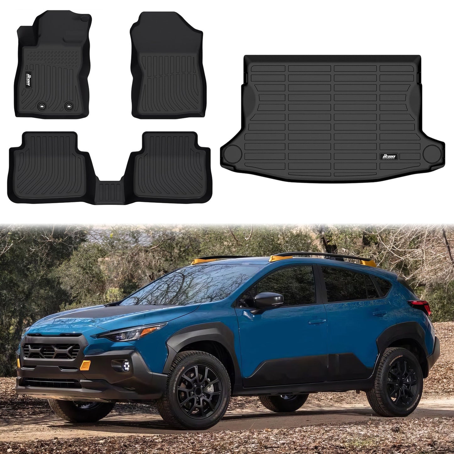 2024 Subaru Crosstrek All Weather 3D TPE Floor Mats Carpet + Trunk Mat
