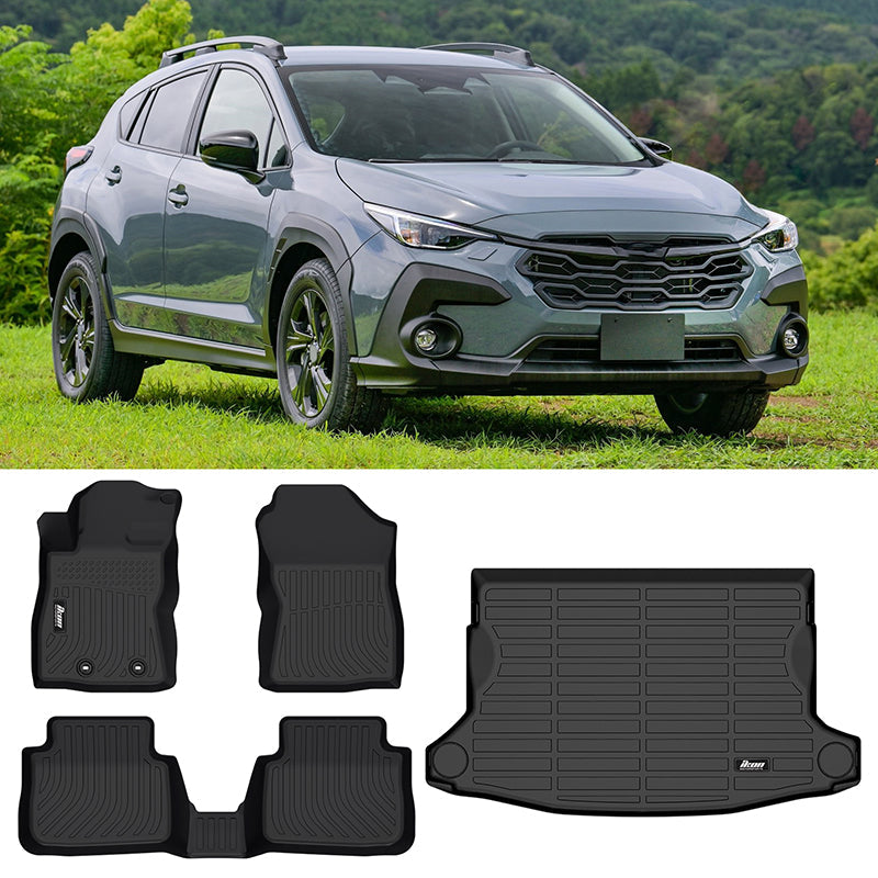 2024 Subaru Crosstrek All Weather 3D TPE Floor Mats Carpet + Trunk Mat