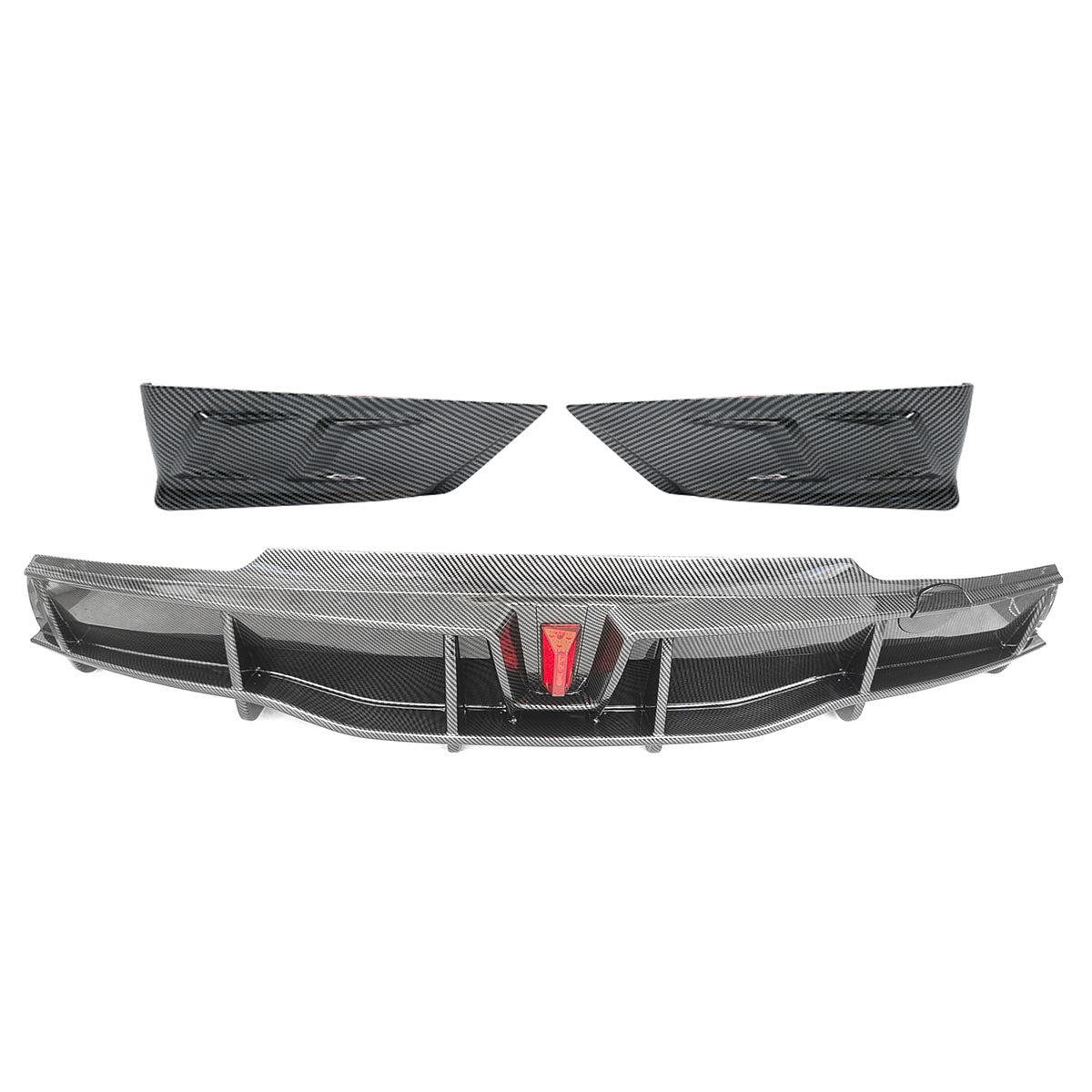 2020-2024 Tesla Y IKON Carbon Fiber Print Rear Lip W/ RearÂ Aprons PP