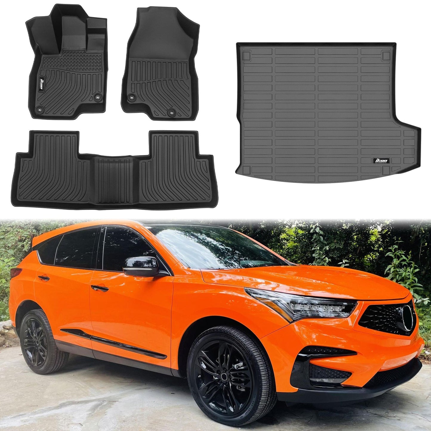 2019-2025 Acura RDX TPE 3D Floor Mats Carpets + Trunk Mat Cargo Liner