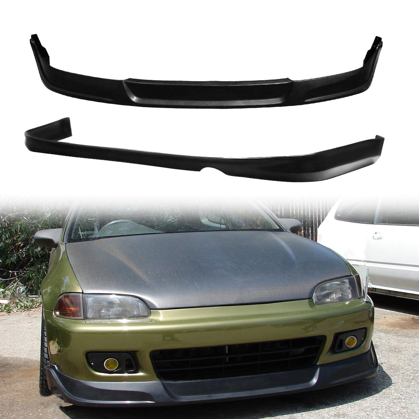 Rear Diffuser & Front Lip ForÂ 1992-1995 Honda Civic JDM Unpainted