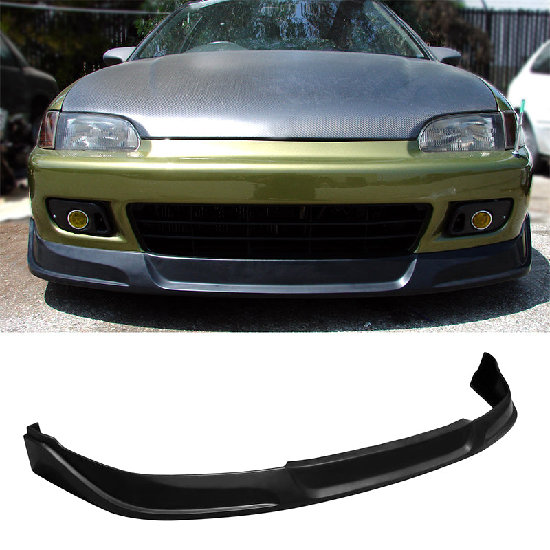Rear Diffuser & Front Lip For 1992-1995 Honda Civic PU Unpainted Black