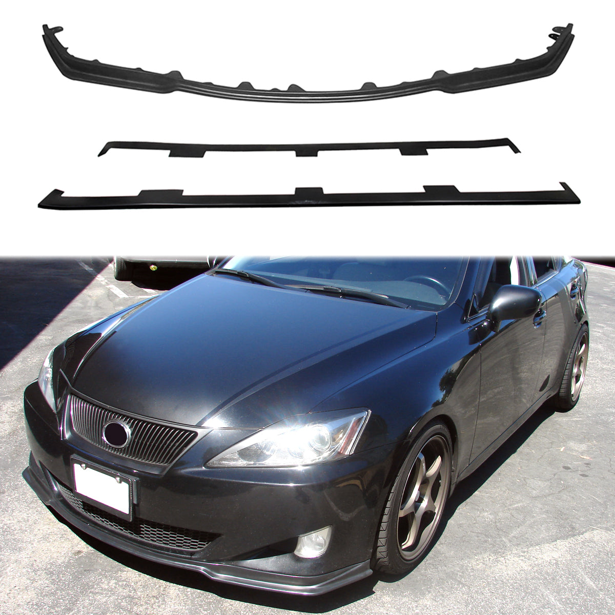 Side Skirts & Front Lip ForÂ 2006-2008 Lexus IS250 IS350 JDM PM Style