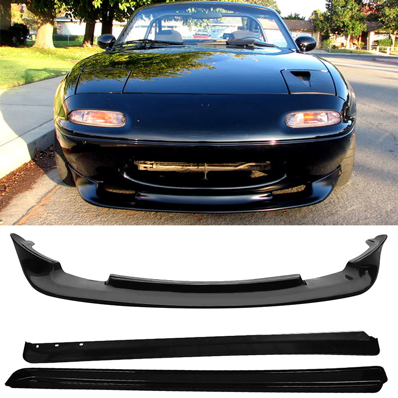 1990-1997 Mazda Miata Side Skirts & Front Lip FD Style PU Spoiler