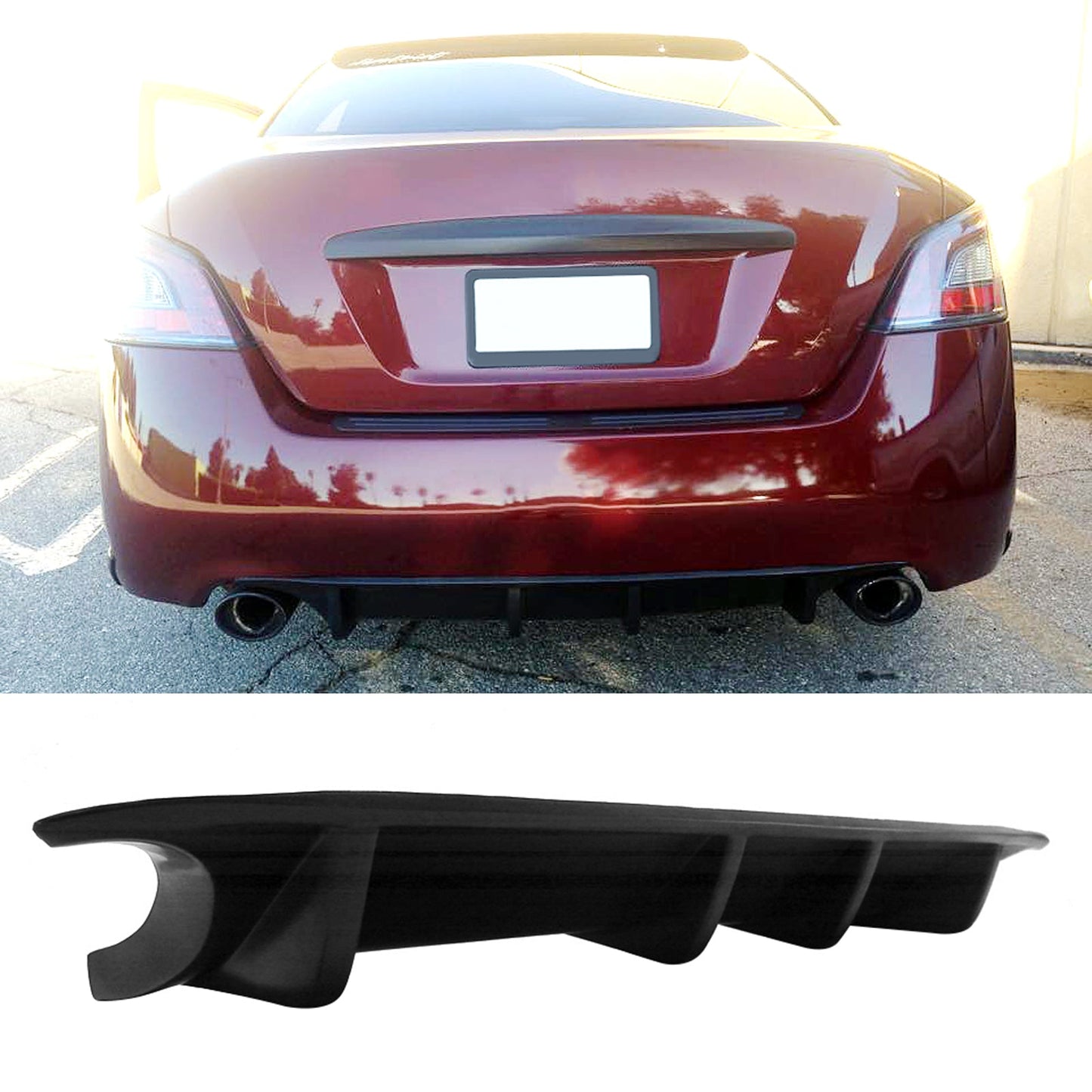 Rear Diffuser & Front Lip For 2009-2015 Nissan Maxima MDA Style PU