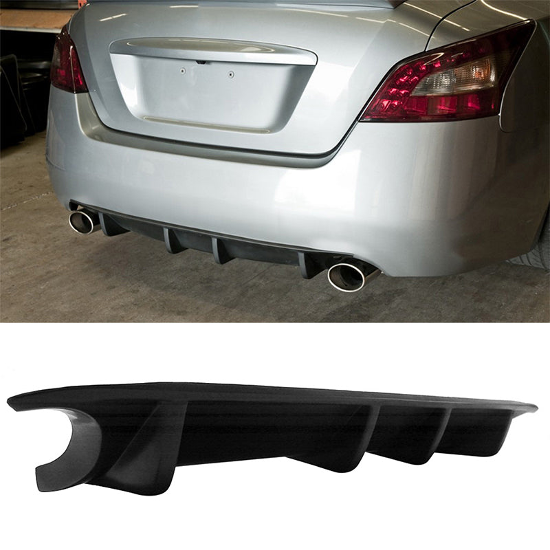 Rear Diffuser & Front Lip For 2009-2015 Nissan Maxima VIP Style Black