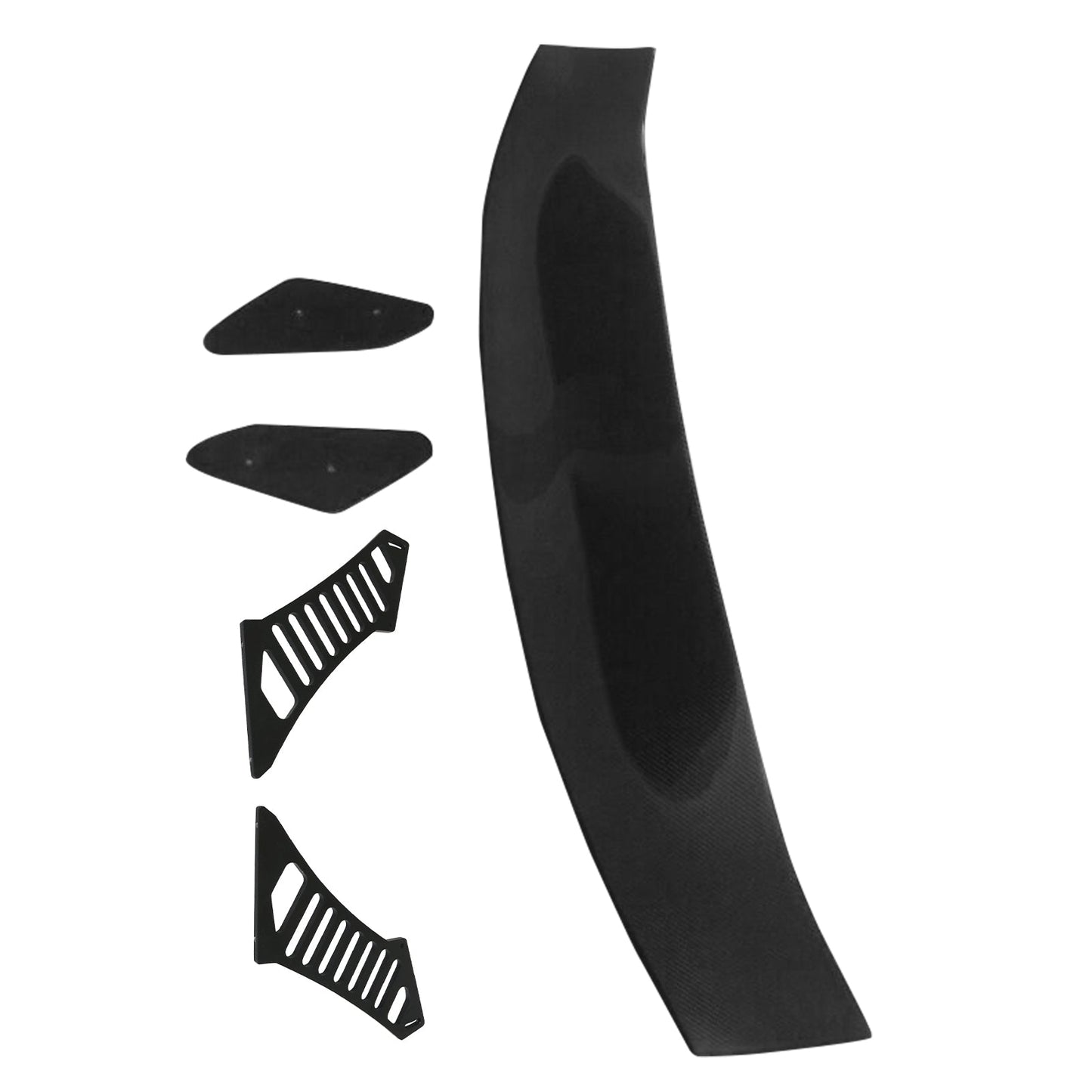 56"Inch GT Style Trunk Spoiler V1 Side Plates V3 Legs 3D Carbon Fiber