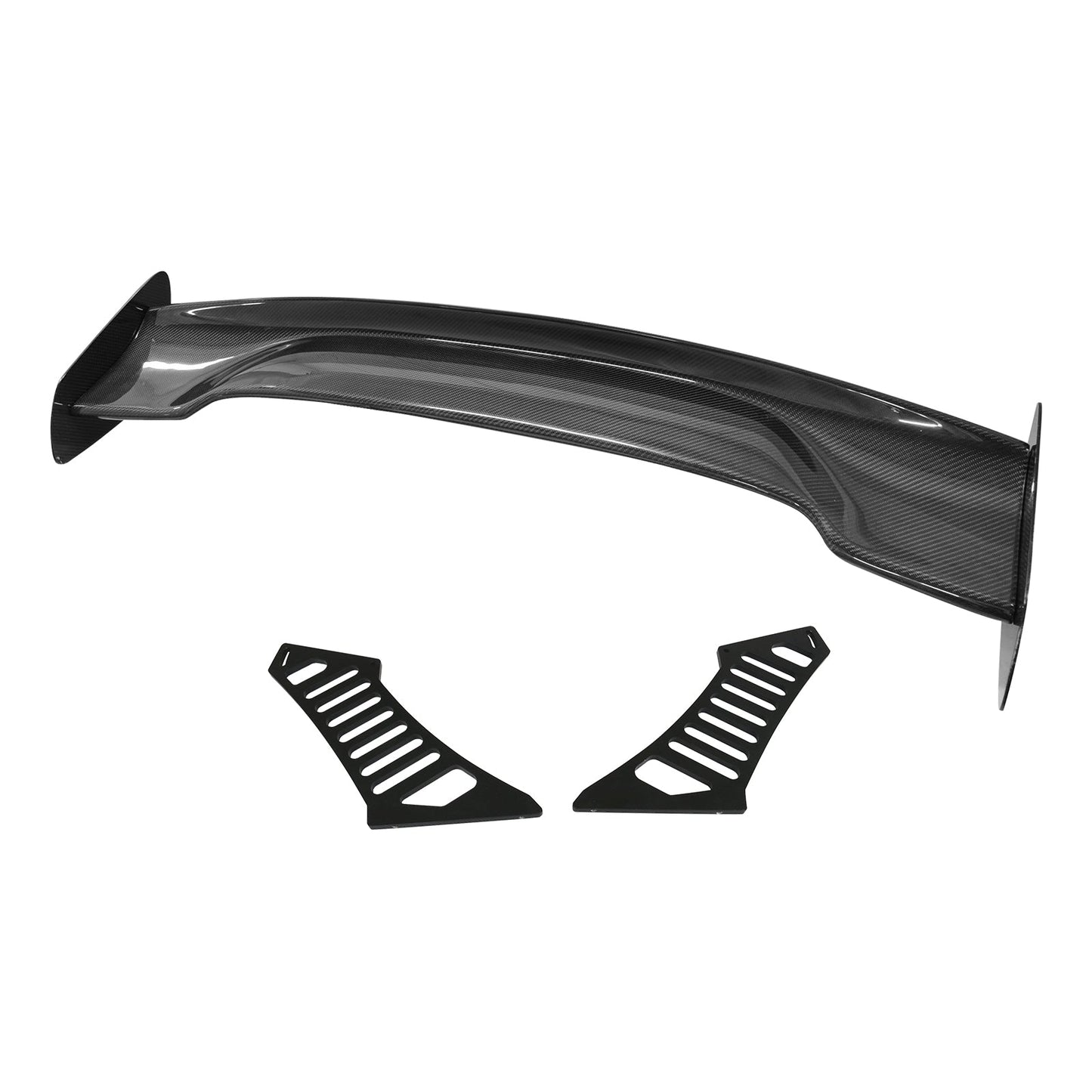 57'' 12" Height Drag Trunk Spoiler V2 Side Plates V3 Legs Carbon Fiber