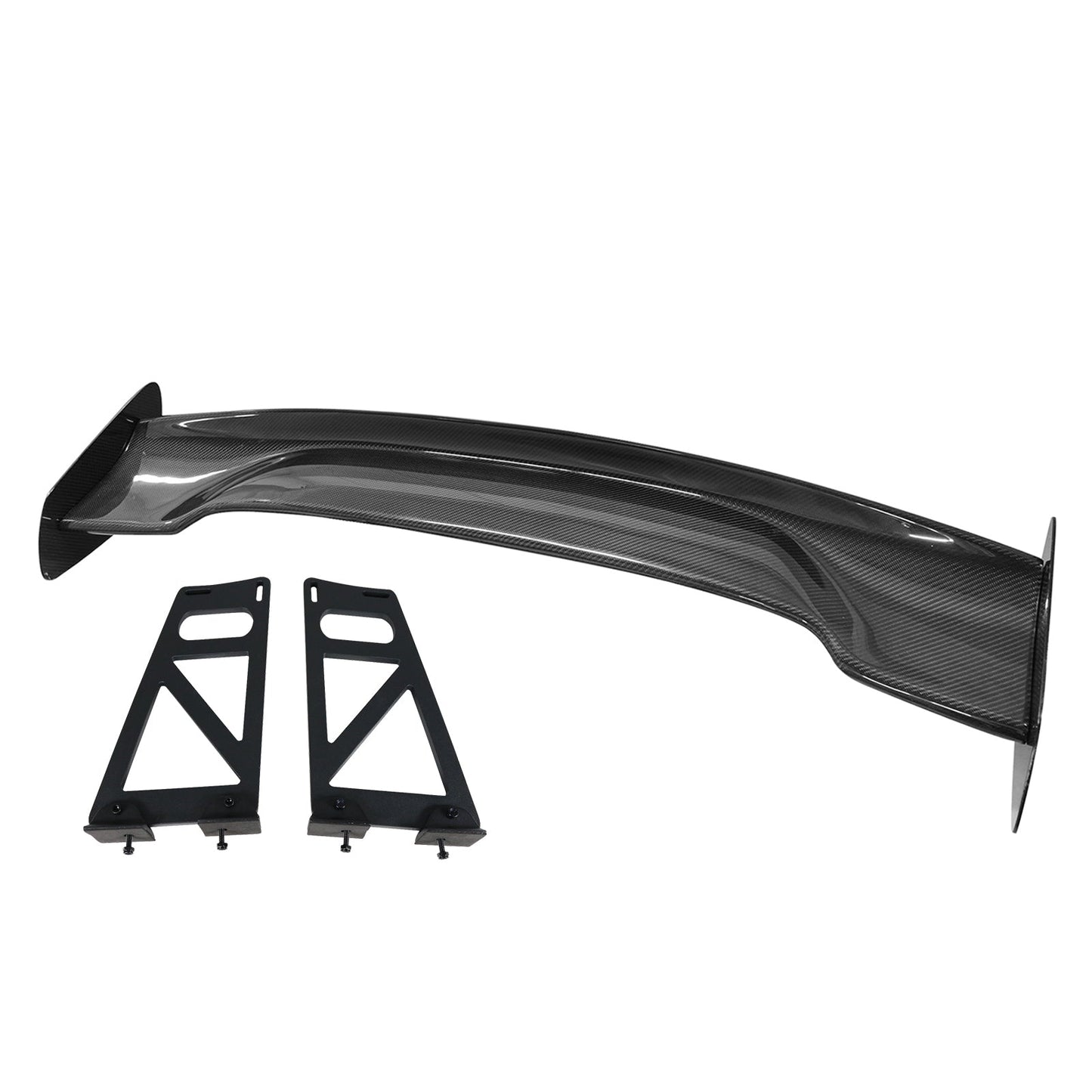 57'' 12" Height Drag Trunk Spoiler V2 Side Plates V6 Legs Carbon Fiber