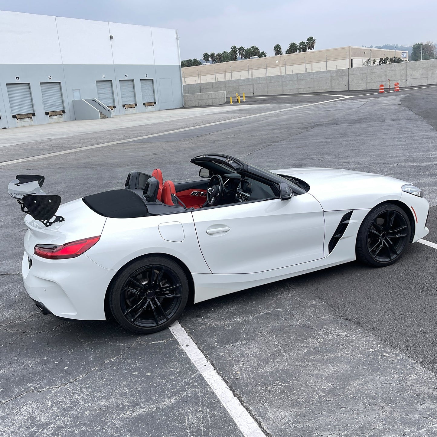 56"Inch GT Style Trunk Spoiler V3 Side Plates V3 Legs 3D Carbon Fiber