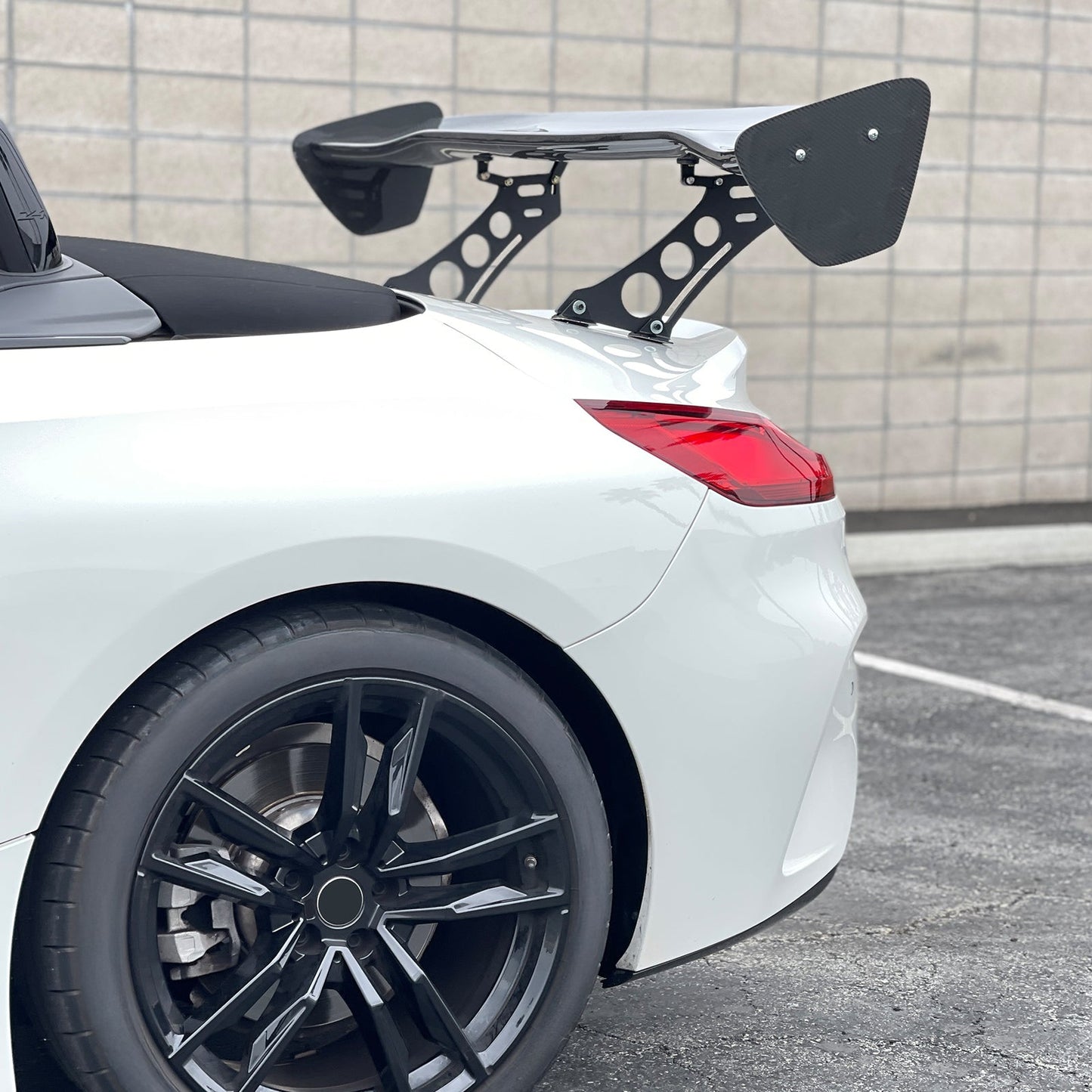 56"Inch GT Style Trunk Spoiler V3 Side Plates V5 Legs 3D Carbon Fiber