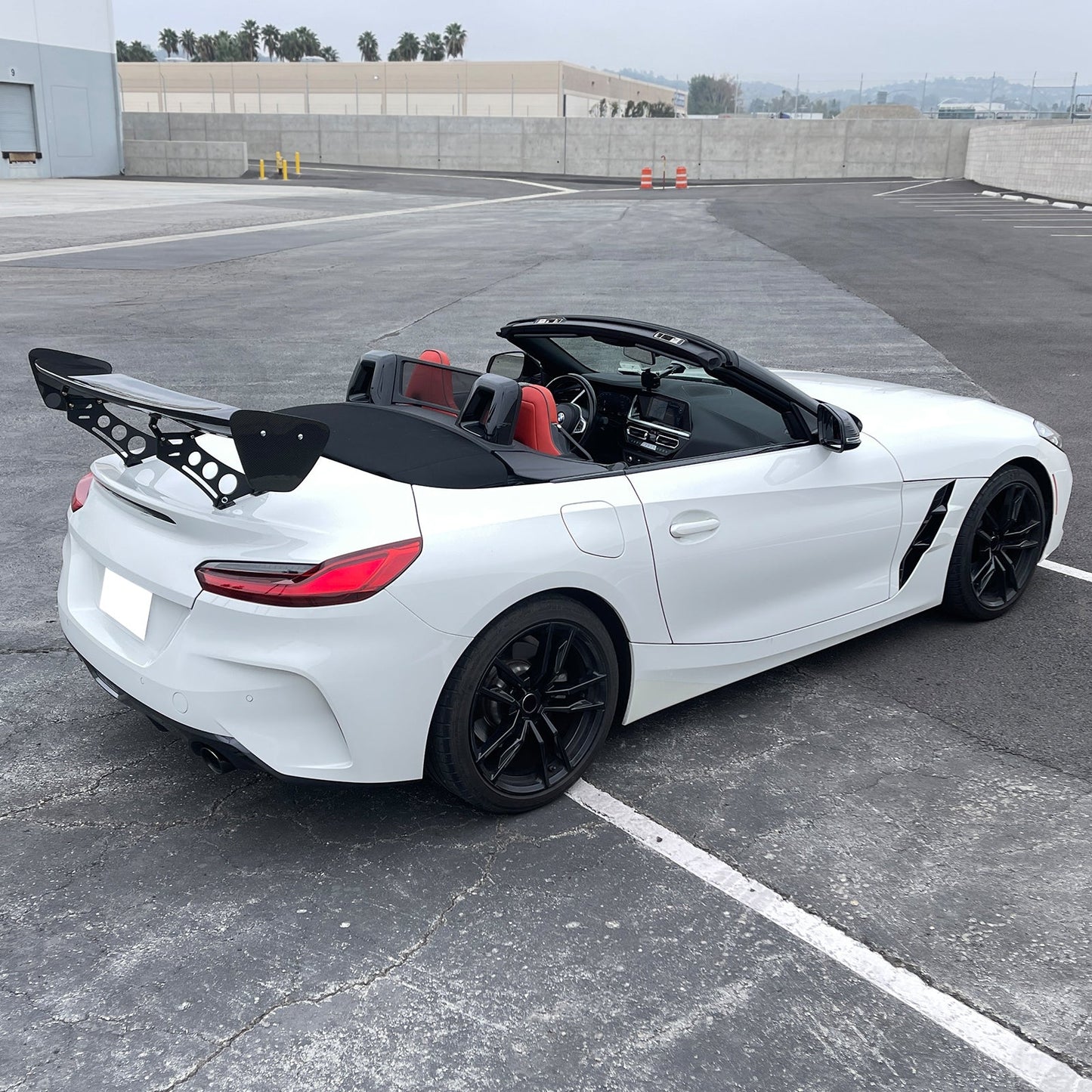 56"Inch GT Style Trunk Spoiler V3 Side Plates V5 Legs 3D Carbon Fiber