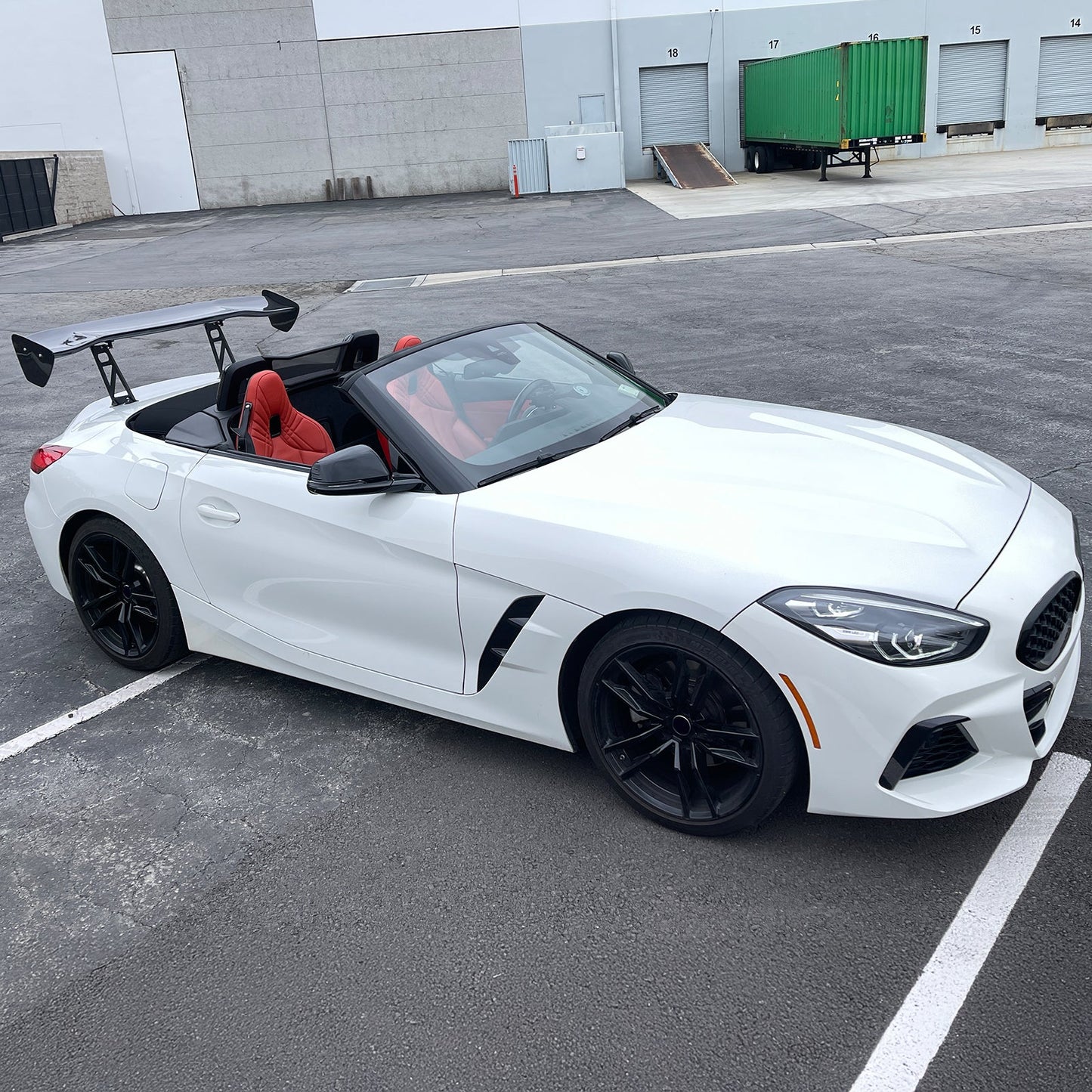 56"Inch GT Style Trunk Spoiler V3 Side Plates V6 Legs 3D Carbon Fiber