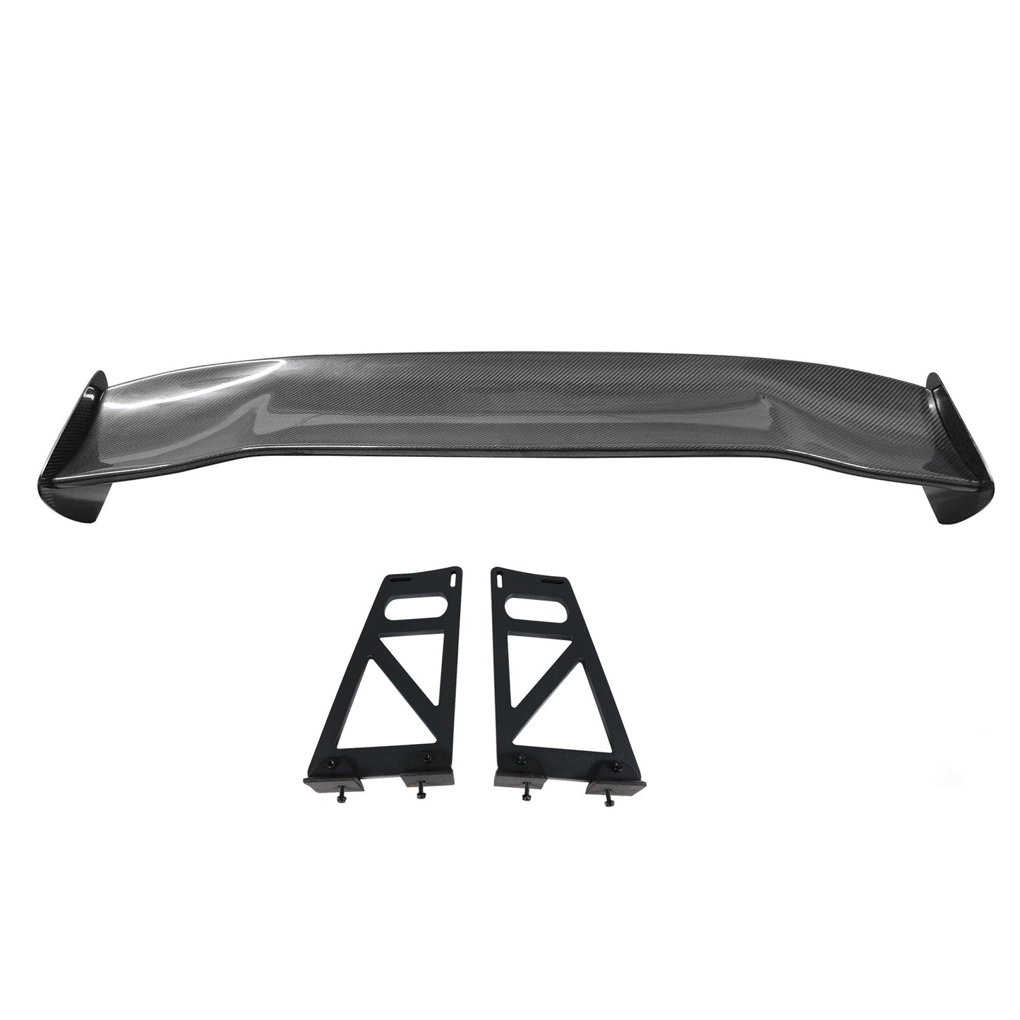 56"Inch GT Style Trunk Spoiler V3 Side Plates V6 Legs 3D Carbon Fiber