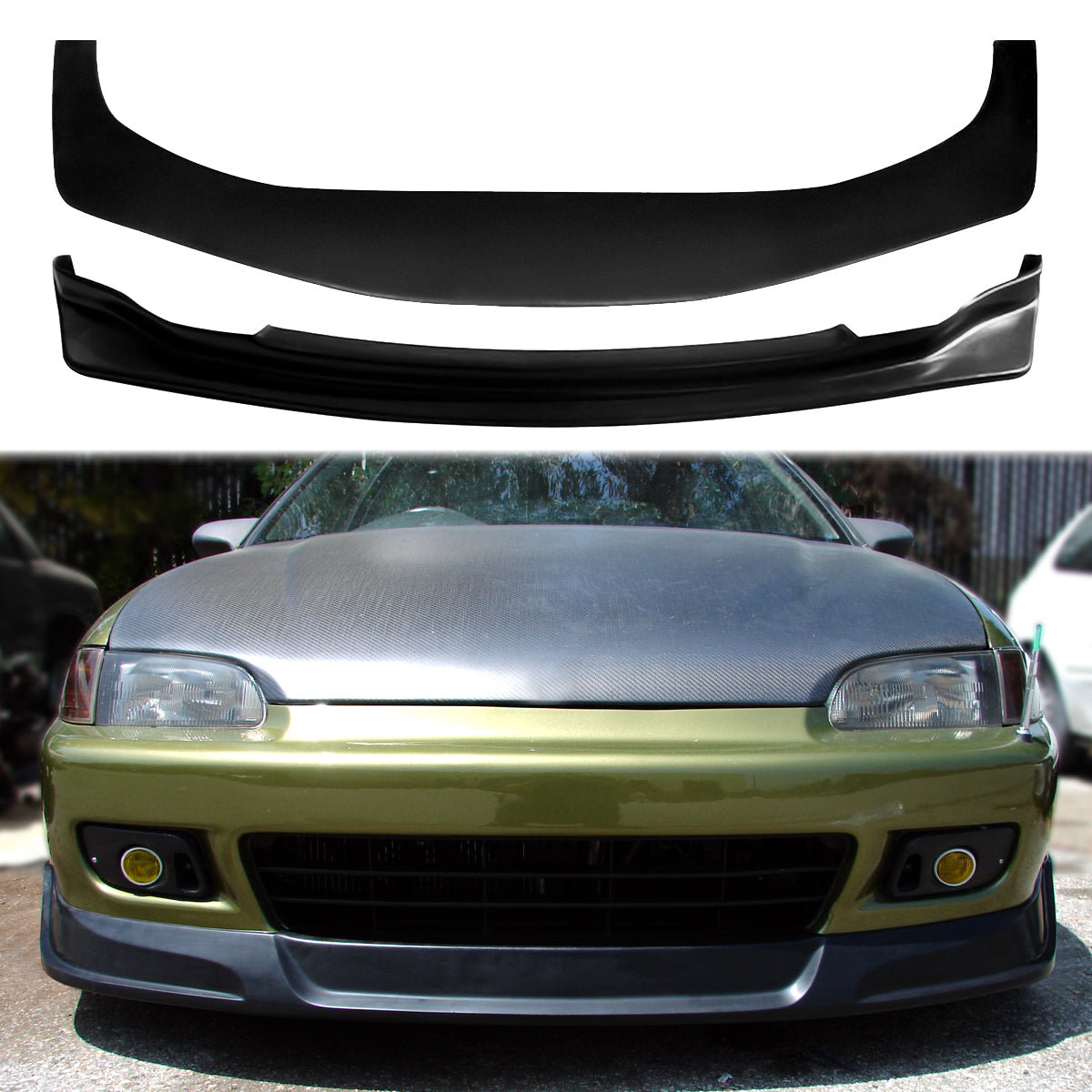 Front Lip & Matching Splitter For 2006-2009 Nissan 350Z N1 Style Black