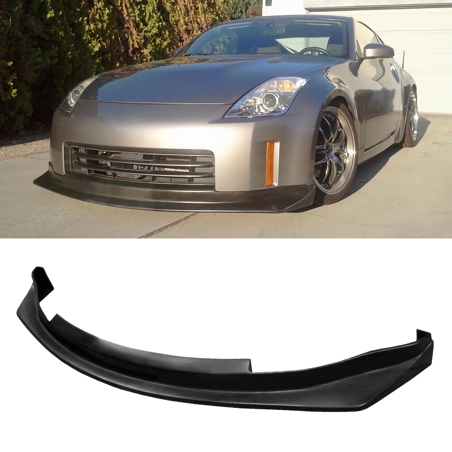 Front Lip & Matching Splitter For 2006-2009 Nissan 350Z N1 Style Black