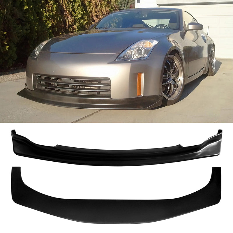 Front Lip & Matching Splitter For 2006-2009 Nissan 350Z N1 Style Black