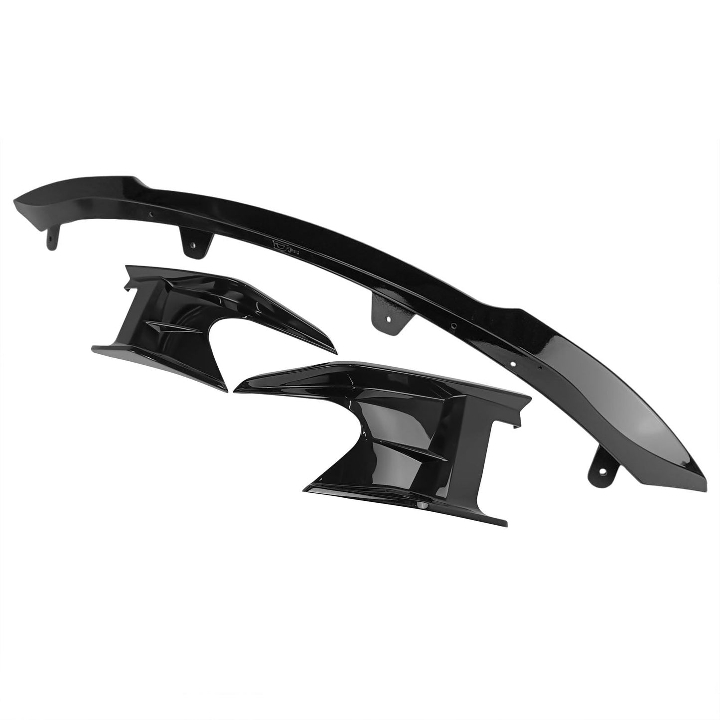 2019-2021 Toyota Corolla Gloss Black Front Bumper Lip + Side Canards