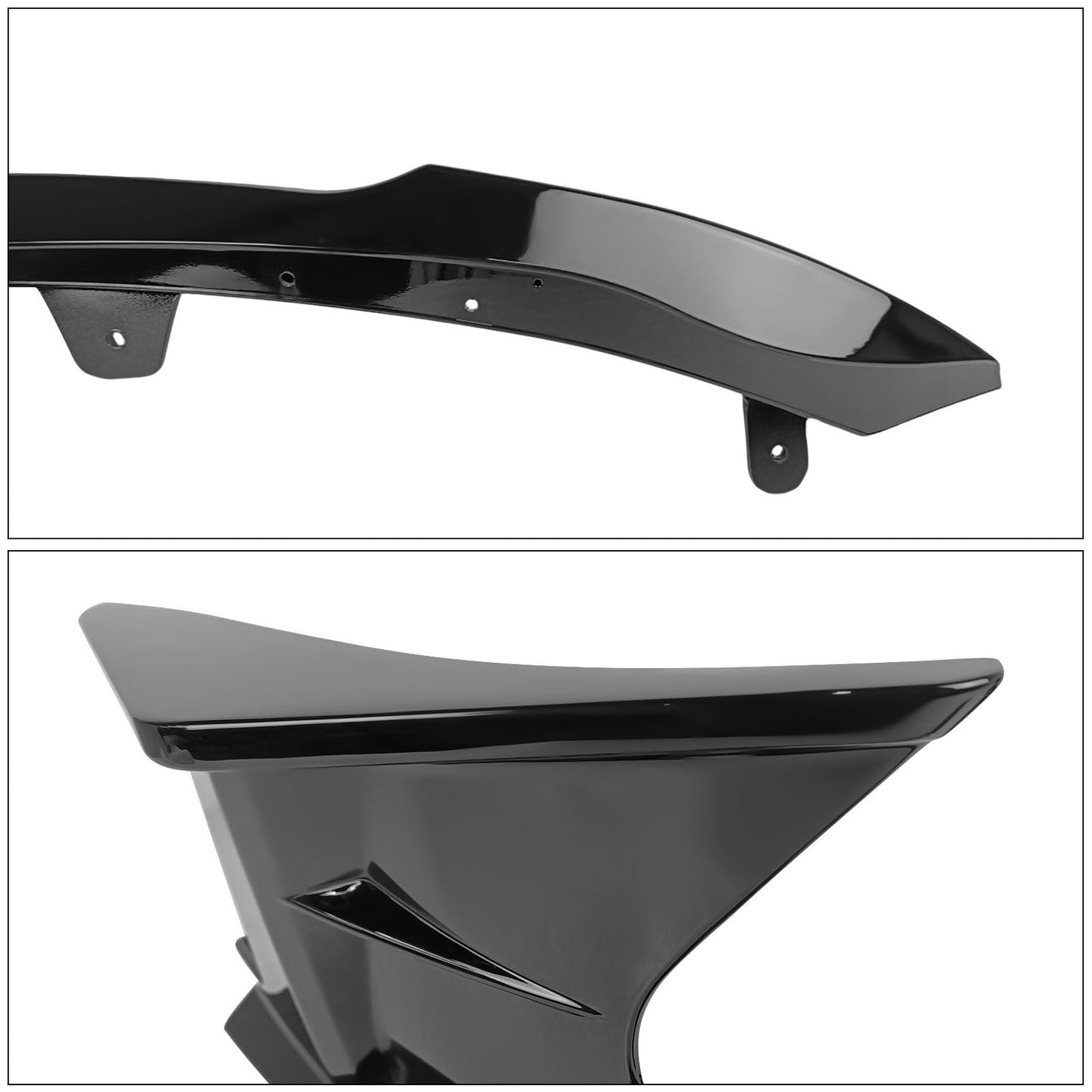 2019-2021 Toyota Corolla Gloss Black Front Bumper Lip + Side Canards