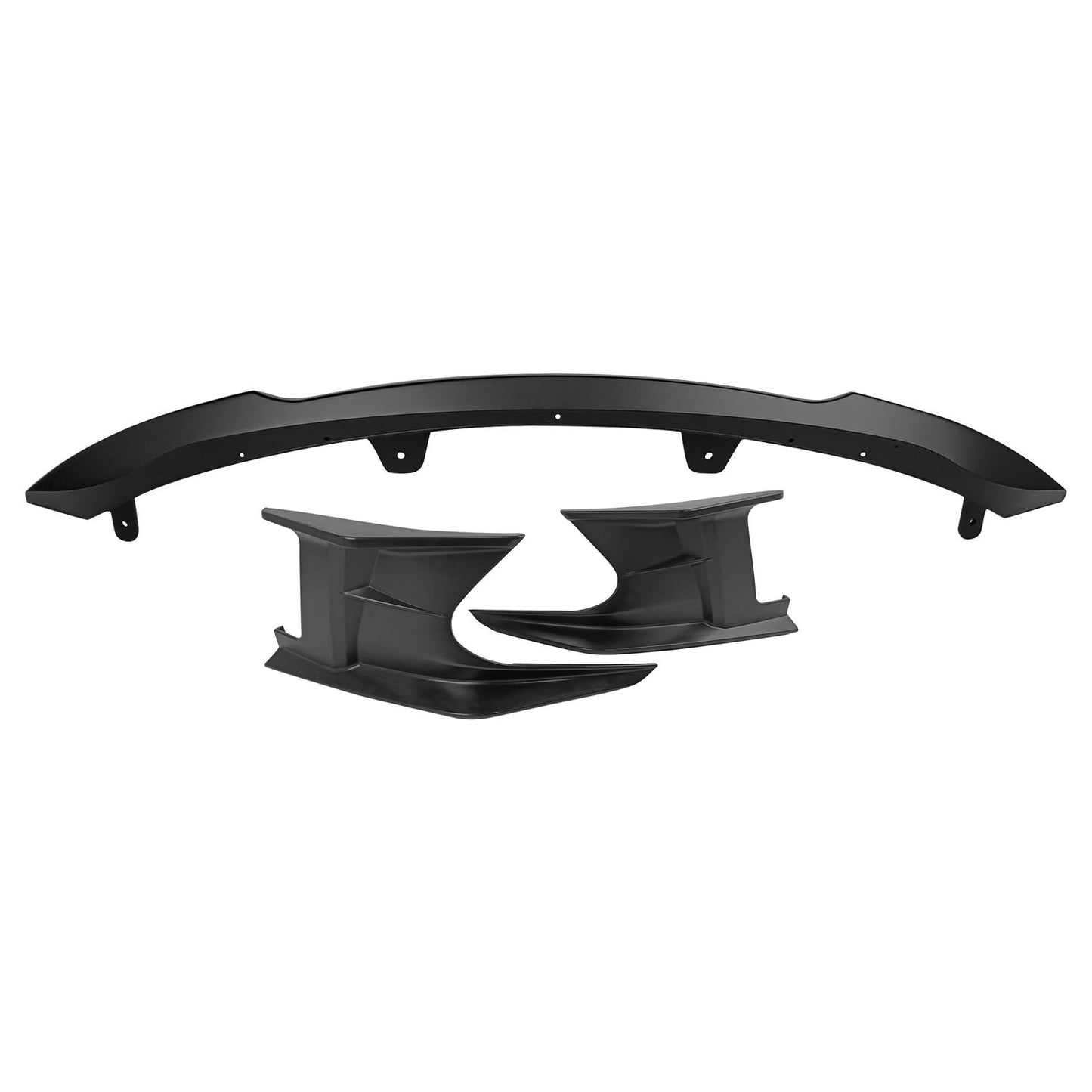 2019-2021 Toyota Corolla Matte Black Front Bumper Lip + Side Canards