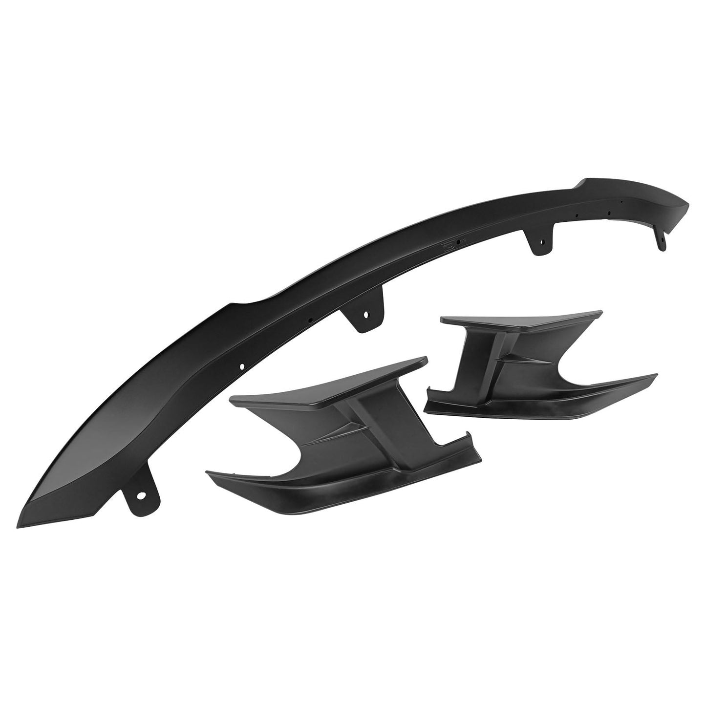 2019-2021 Toyota Corolla Matte Black Front Bumper Lip + Side Canards