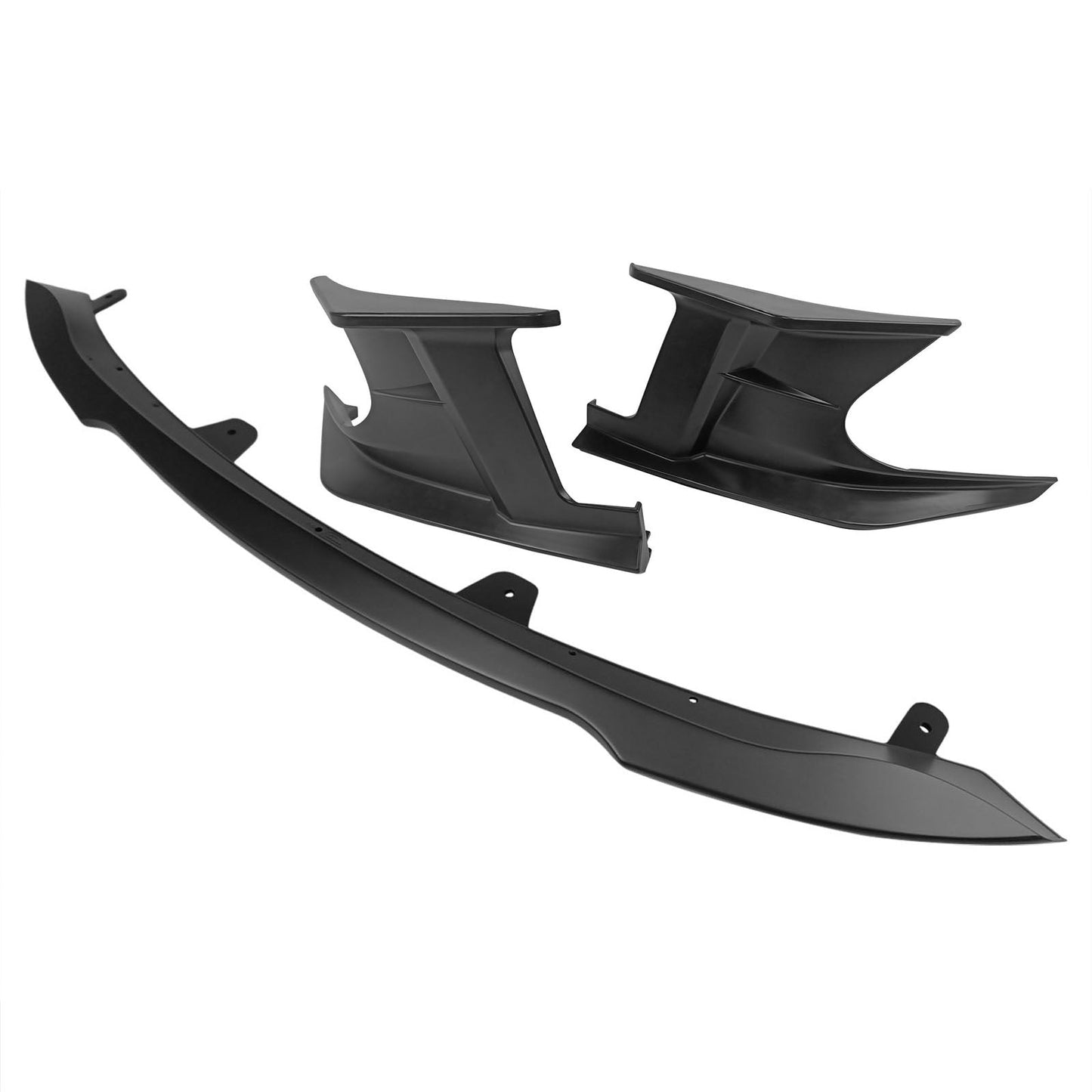 2019-2021 Toyota Corolla Matte Black Front Bumper Lip + Side Canards