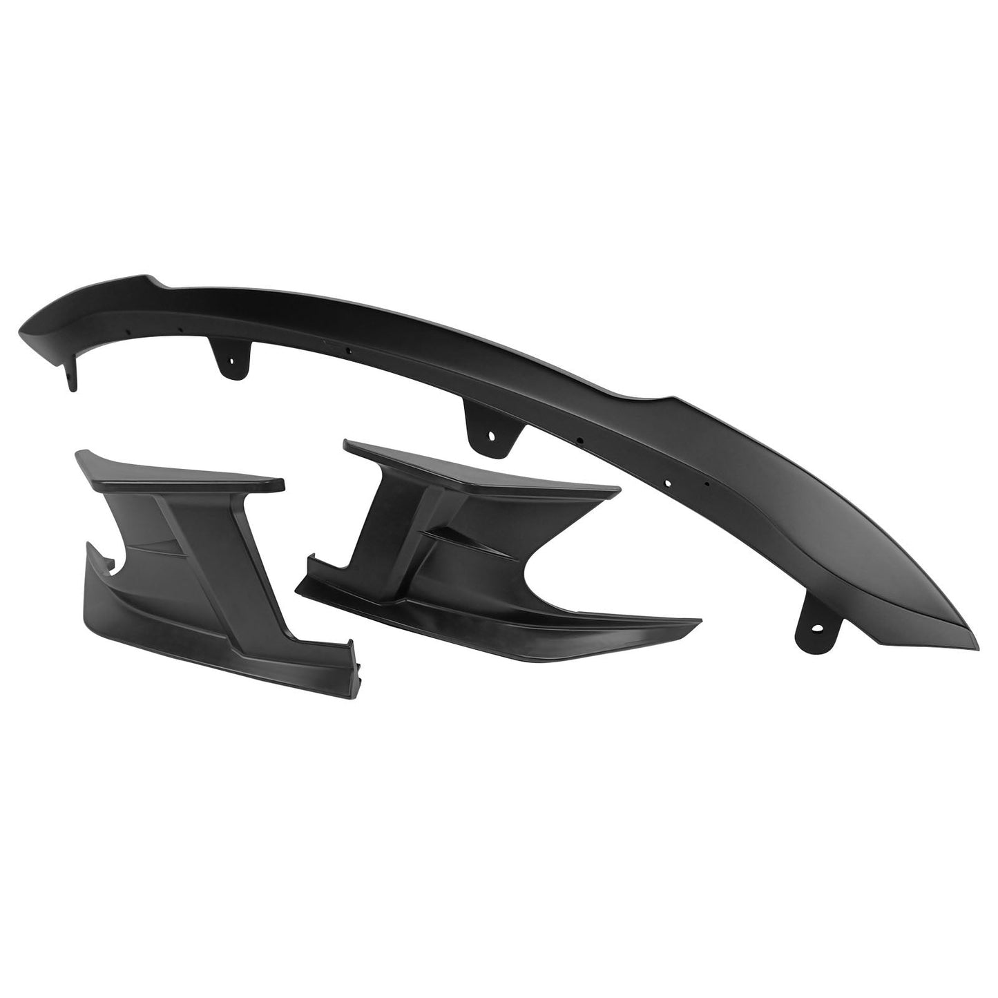 2019-2021 Toyota Corolla Matte Black Front Bumper Lip + Side Canards