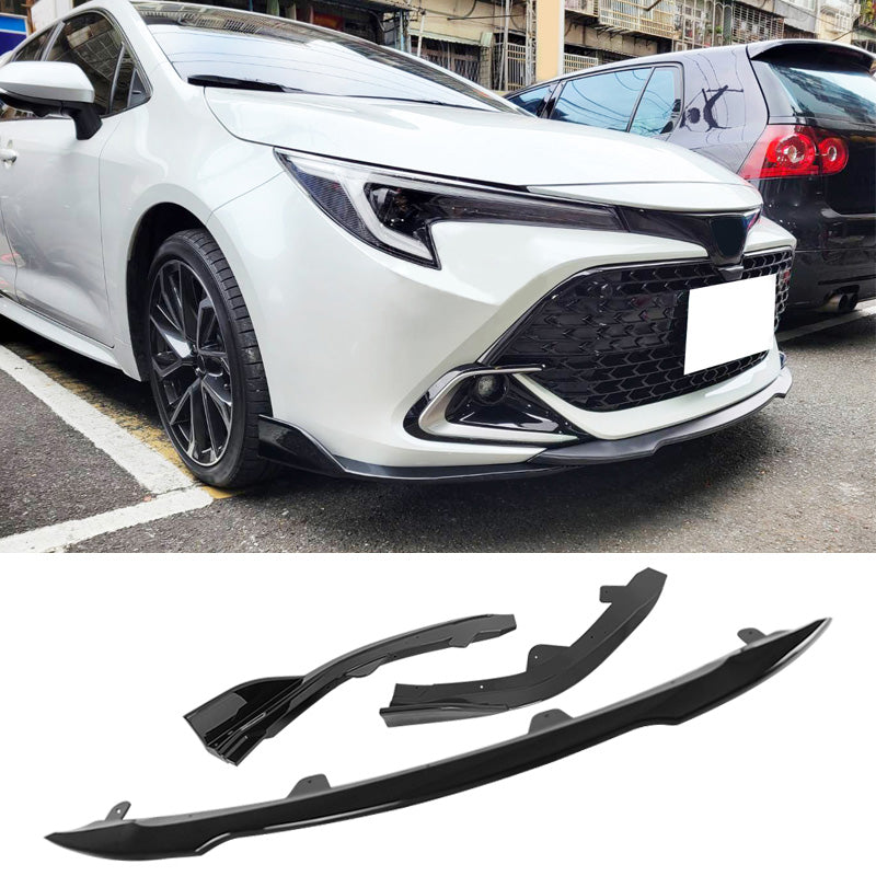 2022-2025 Toyota Corolla Auris 5-Door Gloss Black 3PC Front Bumper Lip