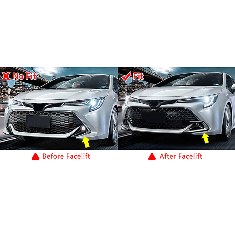 2022-2025 Toyota Corolla Auris 5-Door Gloss Black 3PC Front Bumper Lip