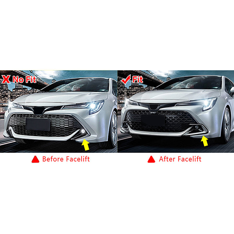 2022-2023 Toyota Corolla Gloss Black Front Bumper Lip + Side Canards