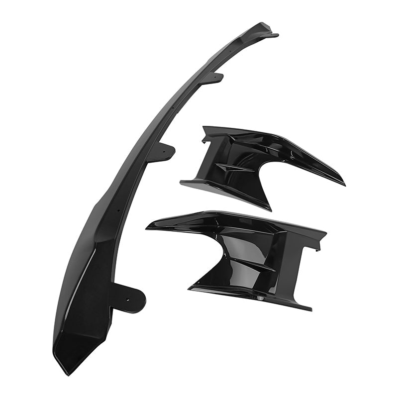 2022-2023 Toyota Corolla Gloss Black Front Bumper Lip + Side Canards