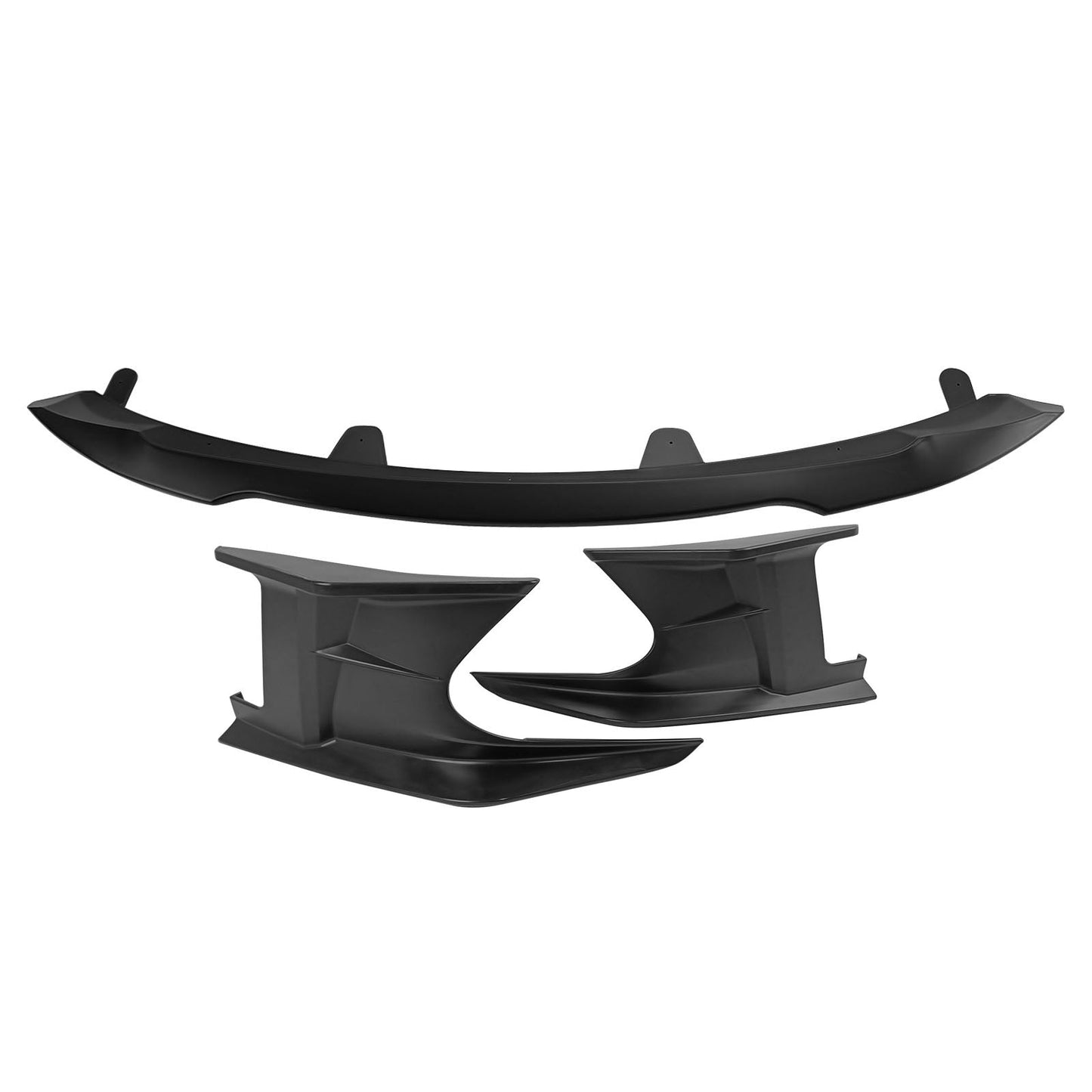 2022-2023 Toyota Corolla Matte Black Front Bumper Lip + Side Canards