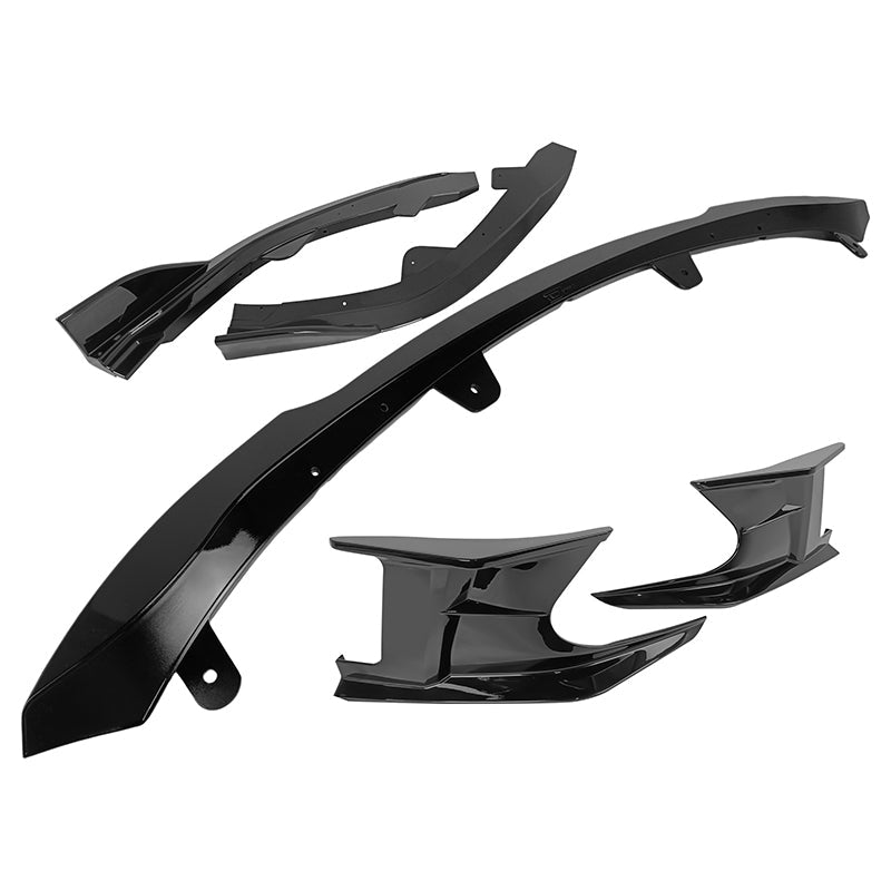 2019-2021 Toyota Corolla Gloss Black 3PCS Front Bumper Lip+Side Canard