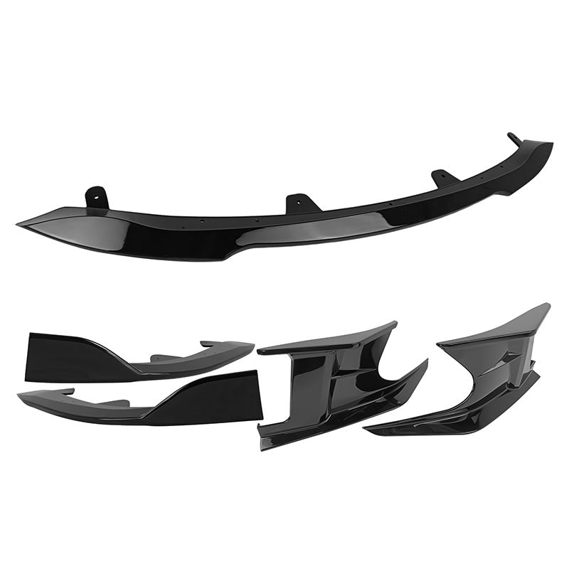 2019-2021 Toyota Corolla Gloss Black 3PCS Front Bumper Lip+Side Canard