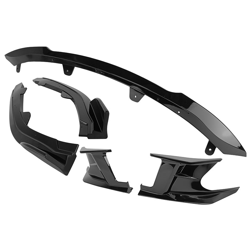 2019-2021 Toyota Corolla Gloss Black 3PCS Front Bumper Lip+Side Canard