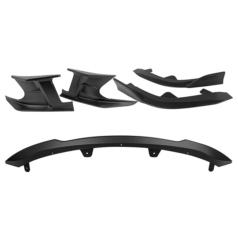 2019-2021 Toyota Corolla Matte Black 3PCS Front Bumper Lip+Side Canard
