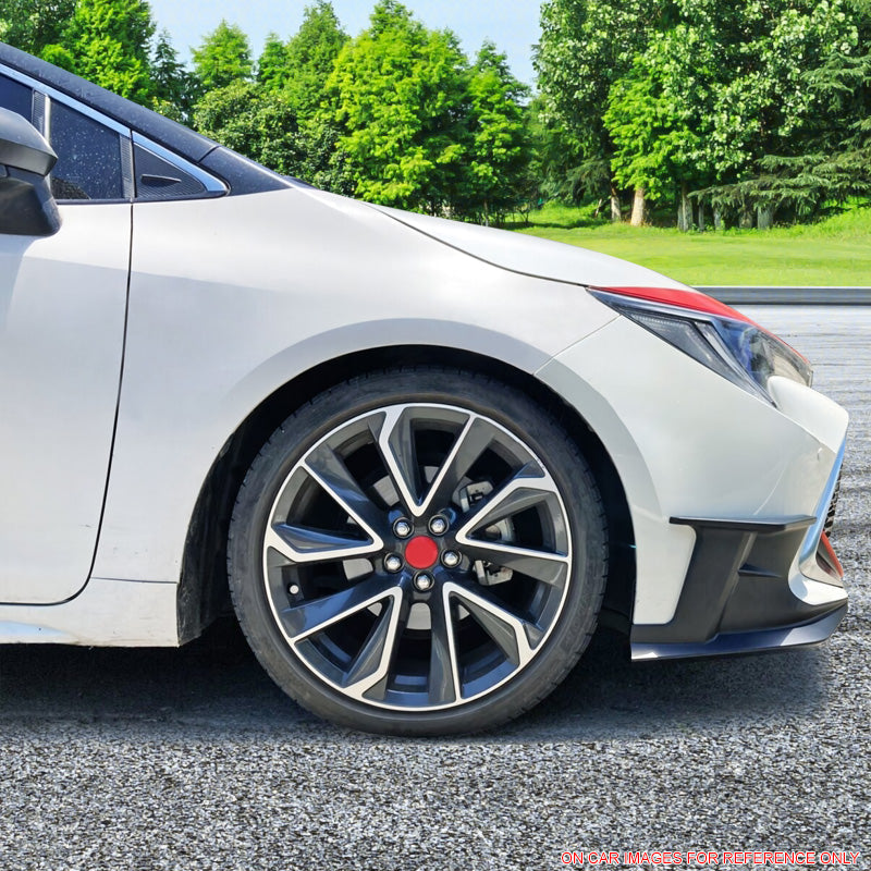 2022-2023 Toyota Corolla Gloss Black 3PC Front Bumper Lip+Side Canards