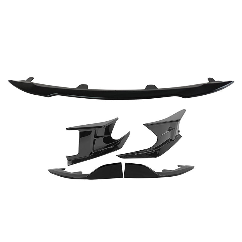 2022-2023 Toyota Corolla Gloss Black 3PC Front Bumper Lip+Side Canards