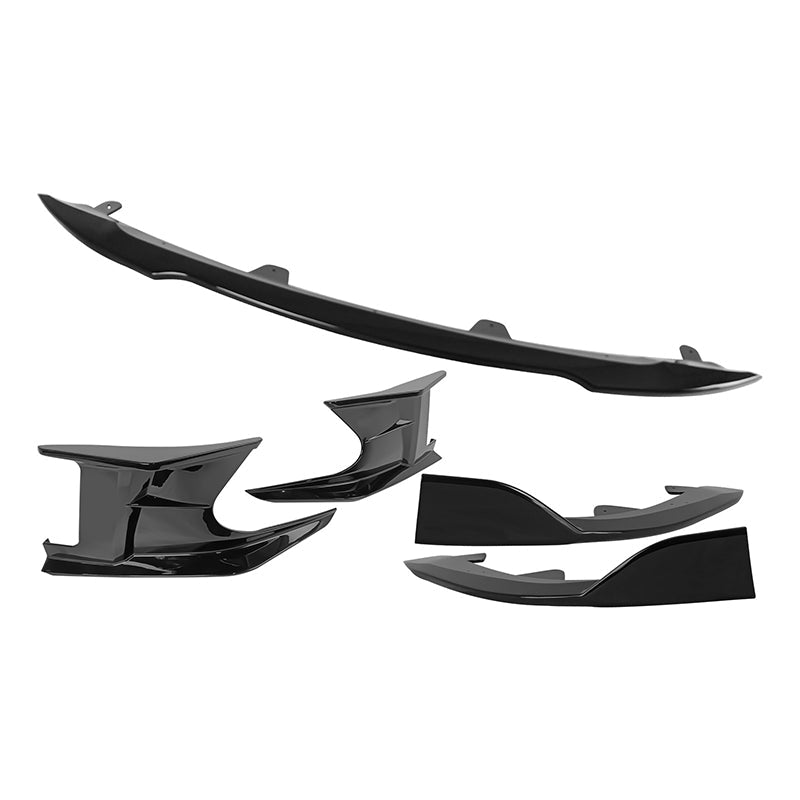 2022-2023 Toyota Corolla Gloss Black 3PC Front Bumper Lip+Side Canards